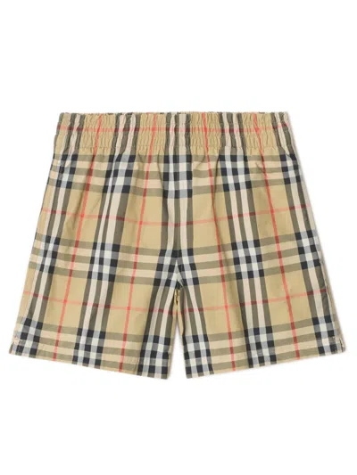 Burberry Kids Kids Stretch Nylon Mini Swim Trunks In Multi
