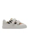 BURBERRY KIDS LEATHER CHECK SNEAKERS