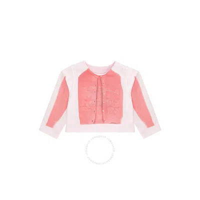 Burberry Kids Long Sleeve Sweater In Pink