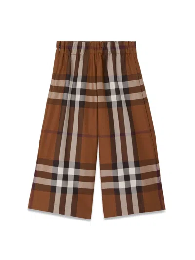 Burberry Kids' Mini Check Trousers In Brown