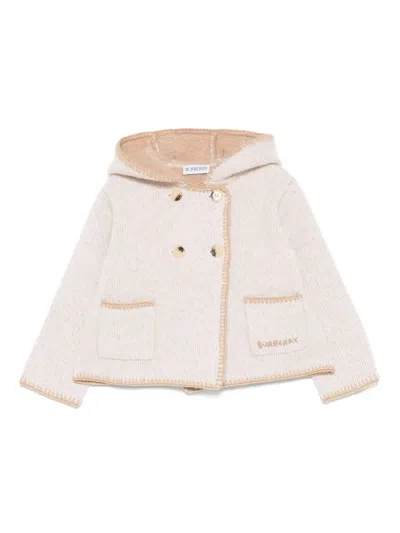 Burberry Babies'  Kids Mini Kids Hooded Jacket With Double-breasted Closure In Neutral