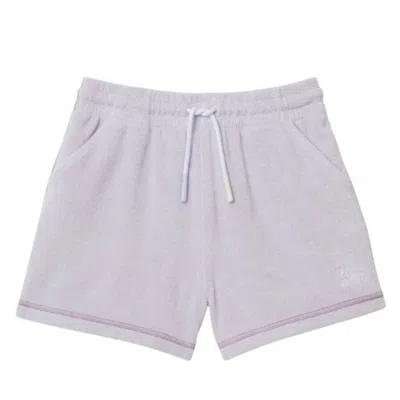 Burberry Kids Nadine Ekd Cotton-blend Shorts In Purple