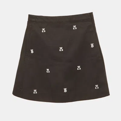 Pre-owned Burberry Kids Navy Blue Gabardine Wrap Mini Tennis Skirt 10yrs
