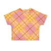 Burberry Kids Nova Check Crewneck Cotton T-shirt