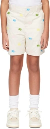 Burberry Ekd Cotton Shorts In Wheat