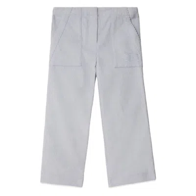 Burberry Kids Orla Ekd Corduroy Pants In Gray