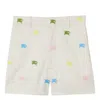 Burberry Kids Oscar Ekd Cotton Shorts In Neutral