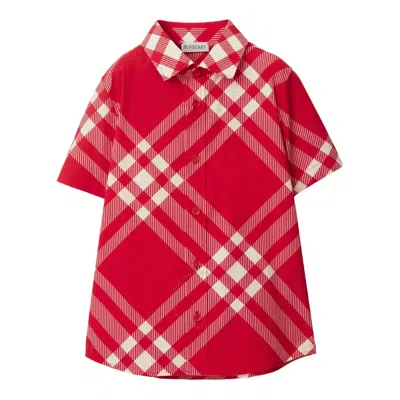 Burberry Kids Owen Checked Cotton Shirt