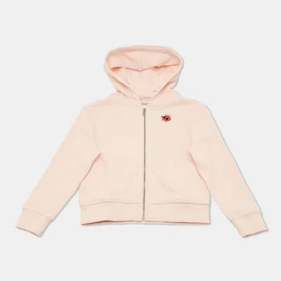 Pre-owned Burberry Kids Pink Lady Bird Cotton Hooded Jacket 8yrs