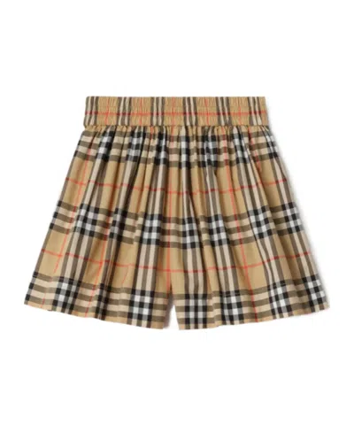 Burberry Kids Pleated Skirt In Multi