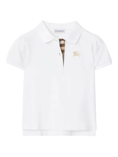 Burberry Kids Polo In White