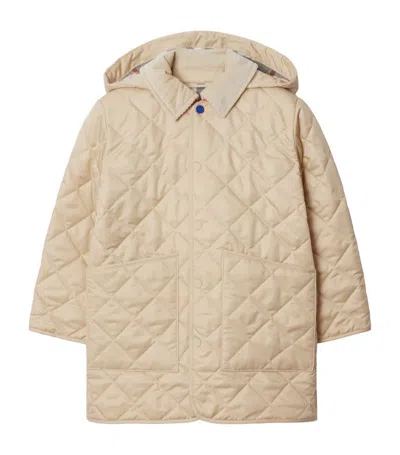 Burberry Kids Quilted Coat (3-14 Years) In Dove Grey