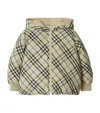 Burberry Childrens Reversible Check Cotton Blend Jacket In Neutrals