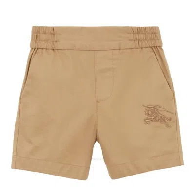 Burberry Kids'  Childrens Ekd Motif Cotton Twill Chino Shorts In Archive Beige