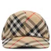 Burberry Kids Baseball Cap In Check Pattern In Brown