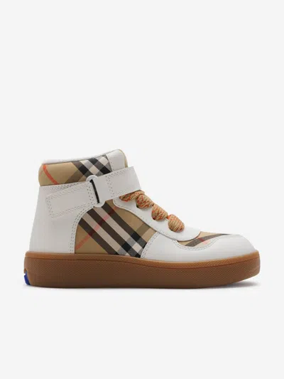 Burberry Kids Sheldon Check Trainers