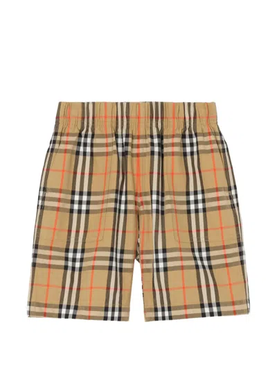 Burberry Kids Sophisticated Boys' Mini Shorts With Pockets In Beige