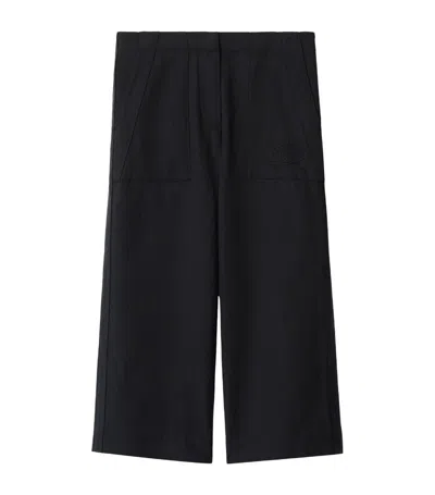 Burberry Ekd Straight-leg Trousers In Black