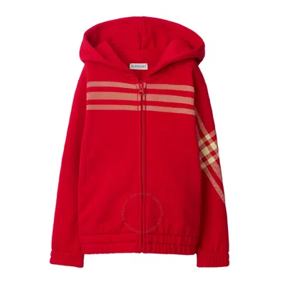 Burberry Kids Sutton Check Cotton Zip Hoodie
