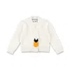 Burberry Kids Swan Chunky-knit Wool-blend Cardigan In White