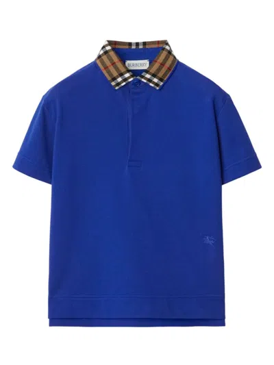 BURBERRY BURBERRY KIDS T-SHIRTS AND POLOS BLUE