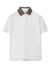 BURBERRY BURBERRY KIDS T-SHIRTS AND POLOS WHITE
