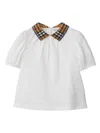 BURBERRY BURBERRY KIDS T-SHIRTS AND POLOS WHITE