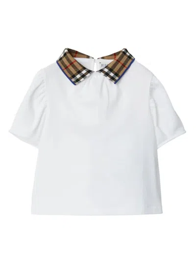 Burberry Babies'  Kids T-shirts And Polos White