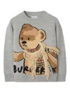 Burberry Grey Jumper In Wool With Thomas Bear And Friends In Gray