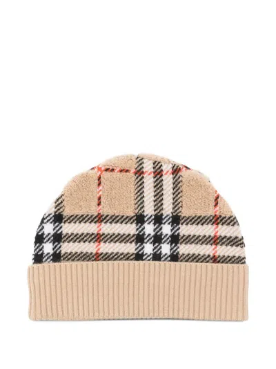 Burberry Kids "towelling" Chk Beanie