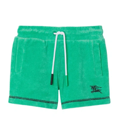 Burberry Towelling Ekd Shorts (6-24 Months) In Green