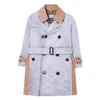 Burberry Kids Two-tone Finn Trench Coat In Nude