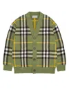 BURBERRY BURBERRY KIDS VINTAGE CHECK BUTTONED KNIT CARDIGAN