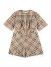 BURBERRY BURBERRY KIDS VINTAGE CHECK ELASTICATED WAISTBAND JUMPSUIT