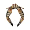 Burberry Kids Vintage Check Pattern Knot Detailed Headband
