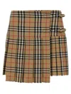 Burberry Vintage Check Wool Kilt In Multi