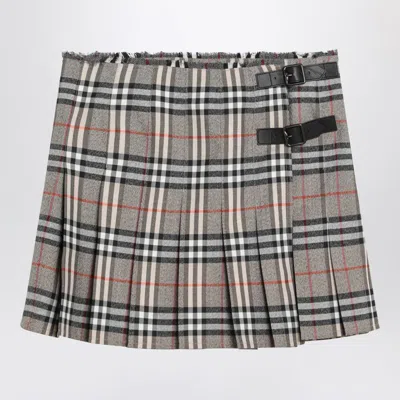 BURBERRY BURBERRY KILT SKIRT WITH CHECK PATTERN
