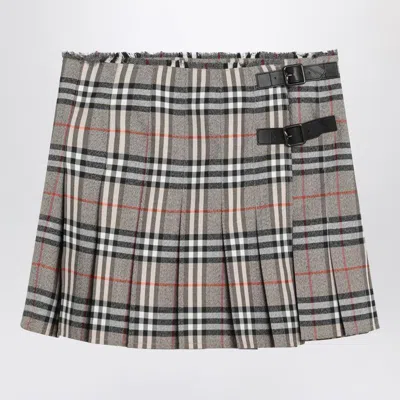 BURBERRY BURBERRY KILT SKIRT WITH CHECK PATTERN