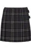 Burberry Kilt Skirt With Check Pattern In Gray