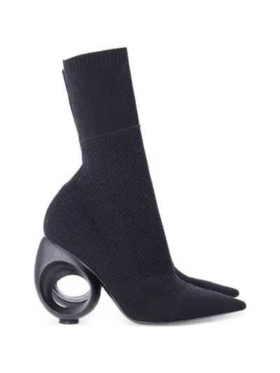 Pre-owned Burberry Kimberley Pointed-toe Ankle Boots In Black