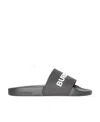 Burberry Kingdom Print Slides In Gray