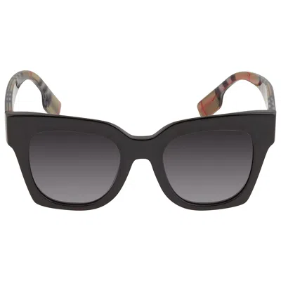 Burberry Kitty Grey Gradient Square Ladies Sunglasses Be4364 39428g 49 In Grey/red