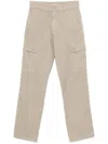 Burberry Cotton Cargo Trousers In Nude