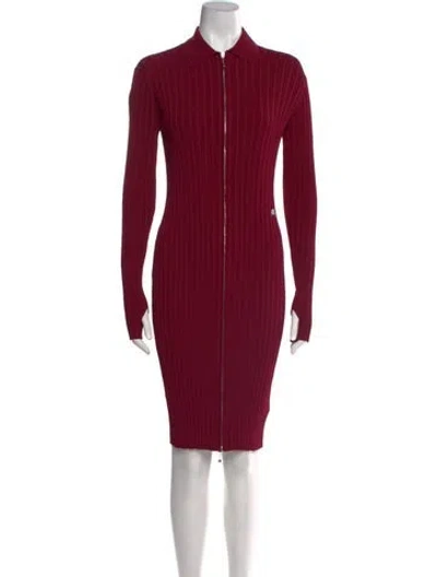 Pre-owned Burberry Knee-length Dress W/ Tags In Red