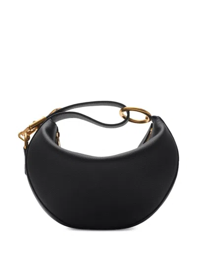 Burberry Mini Knight Arc Shoulder Handbag In Black