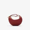 Burberry Knight Arc Rust Brown Grained Leather Shoulder Bag In Rust