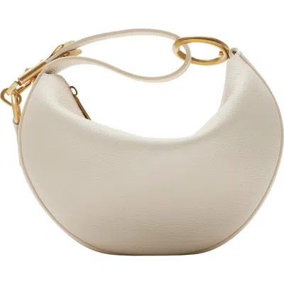 Burberry Knight Calf Leather Shoulder Bag In White