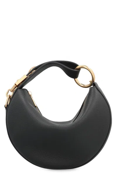 Burberry Knight Arc Mini Leather Shoulder Bag In Black