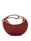 Burberry Knight Arc Rust Brown Grained Leather Shoulder Bag