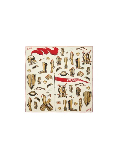 Burberry Knight Armour Silk Scarf In Cotton